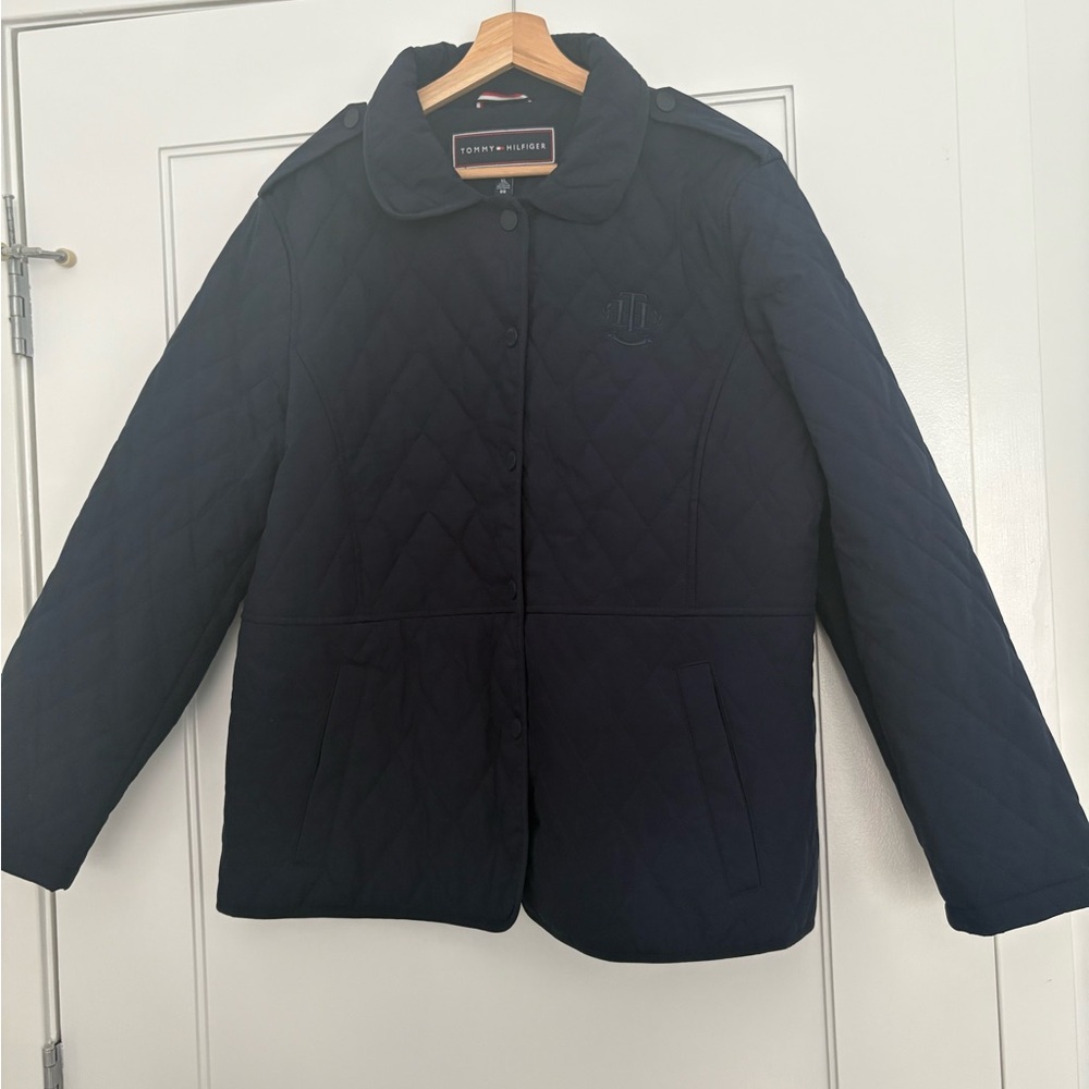 Tommy Hilfiger Navy Quilted Jacket XL EUC
